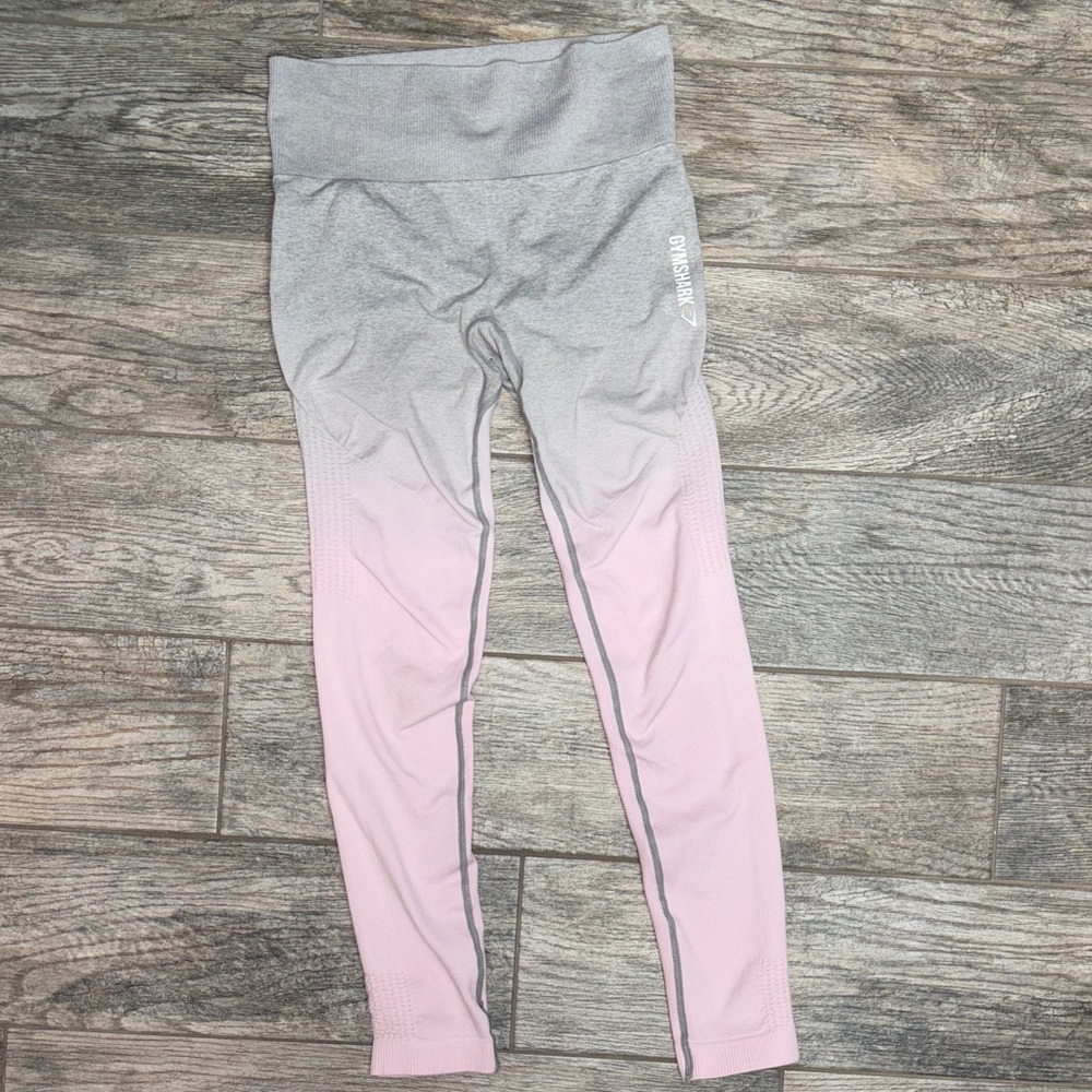 Gymshark Gradient Gray and Pink Leggings